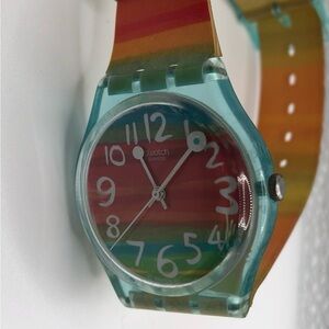 Vintage rainbow Swatch watch
